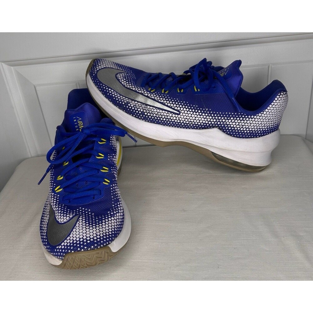 Nike Air Max Infuriate Low Men's Basketball Shoes Size 9 Blue White‎  852457-400